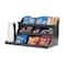 Mind Reader Black 14-Compartment 3-Tier Large Breakroom Coffee Condiment Organizer